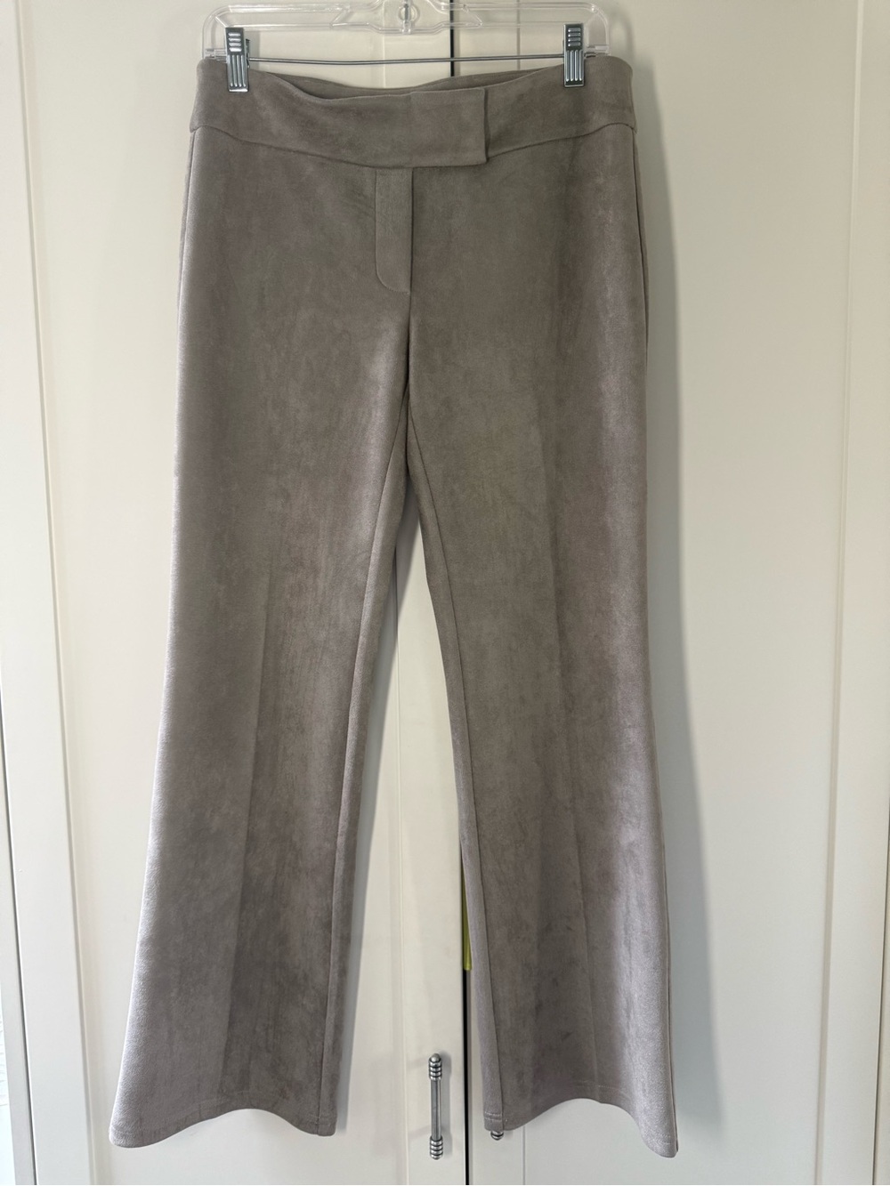 Faux Suede Wide-Leg Pants